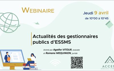 REPLAY – Webinaire du 9 avril – Actualités des gestionnaires publics d’ESSMS